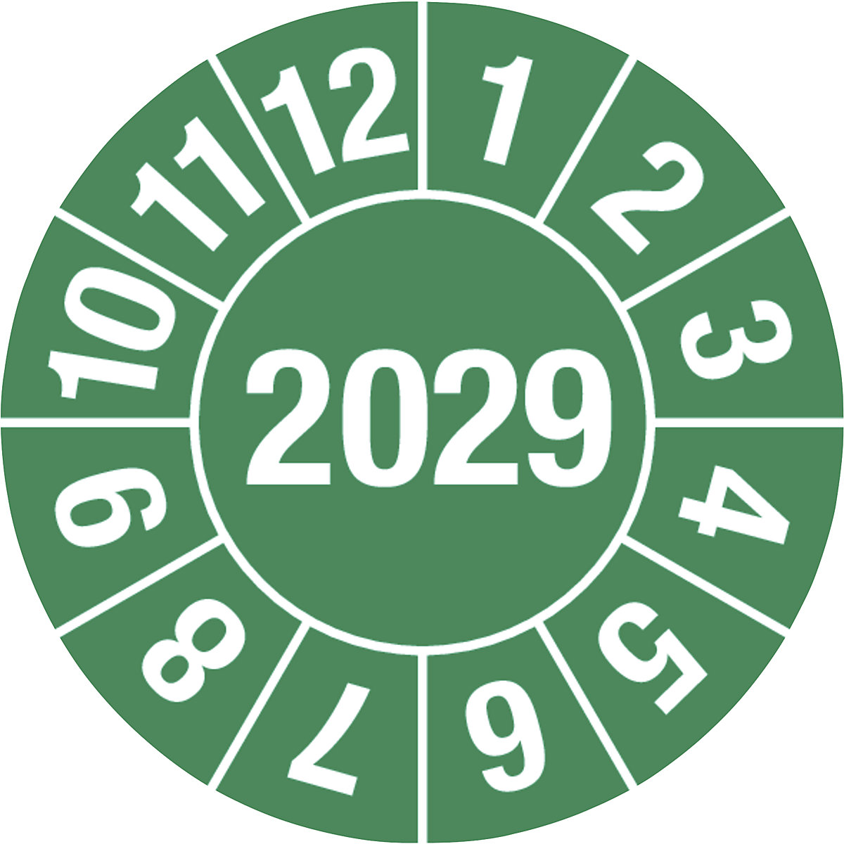 Test placard, 4 digit year