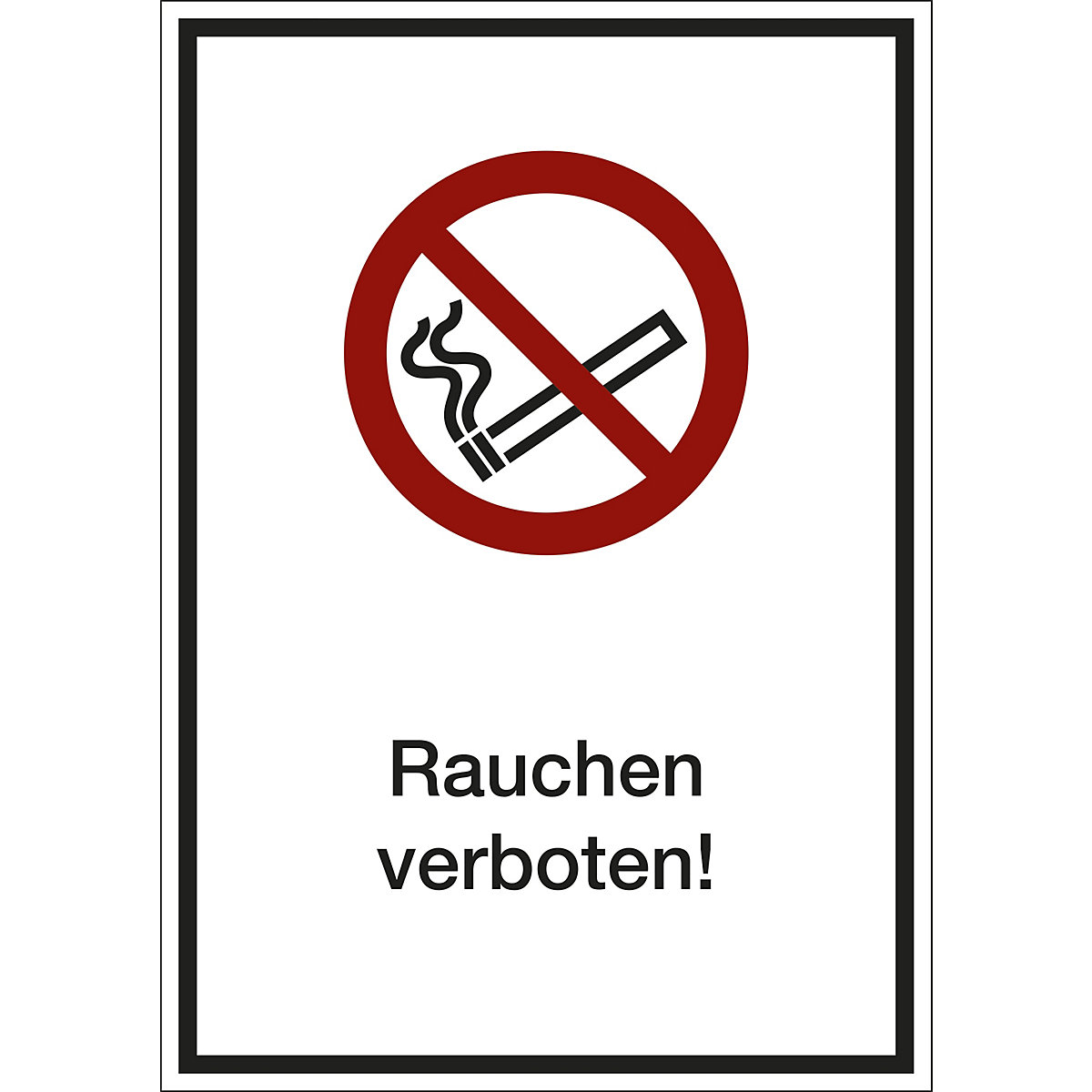 Additional combination sign with text for prohibition signs