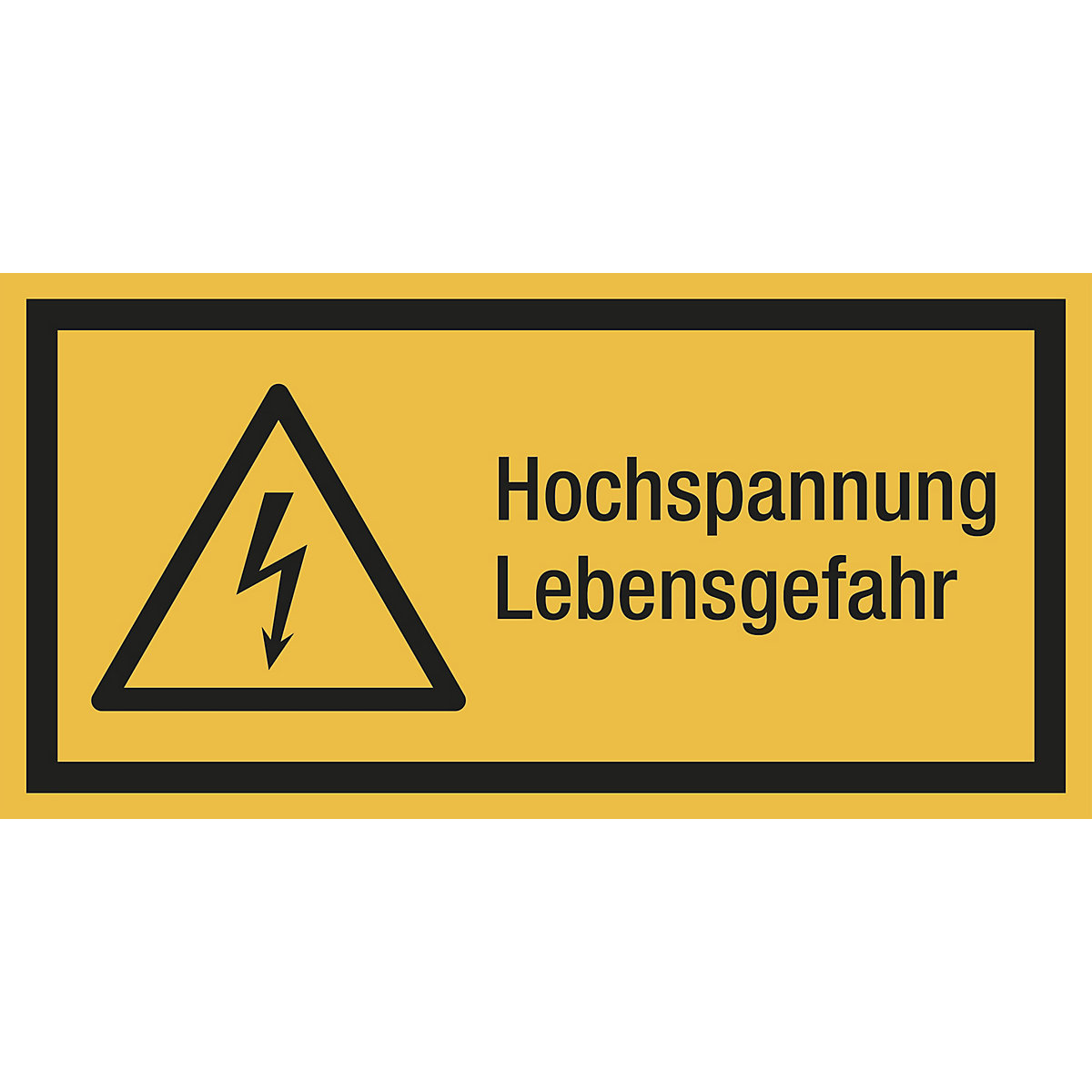 Combination signs with text for hazard symbols