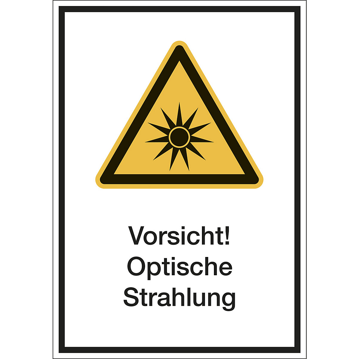 Combination signs with text for hazard symbols