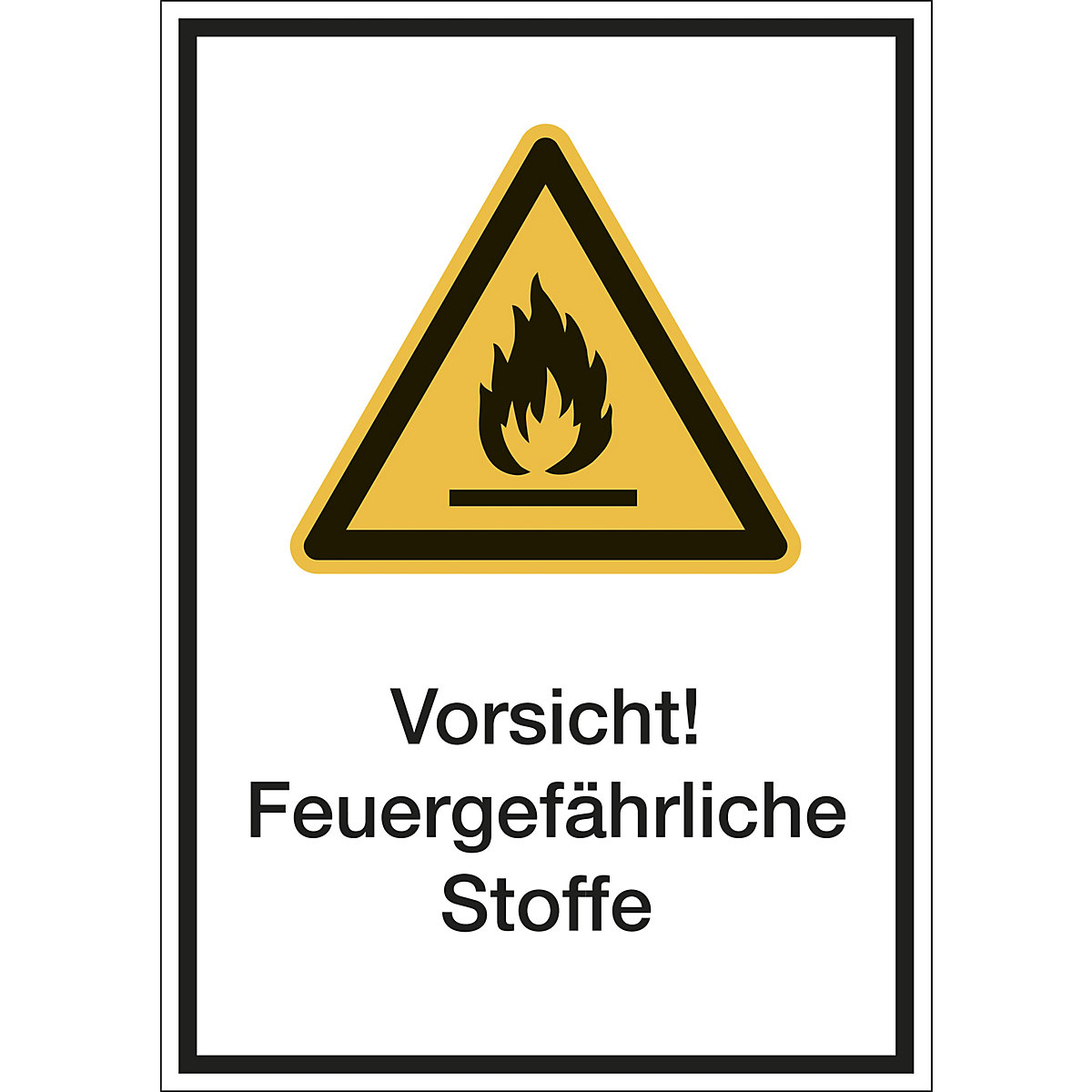 Combination signs with text for hazard symbols