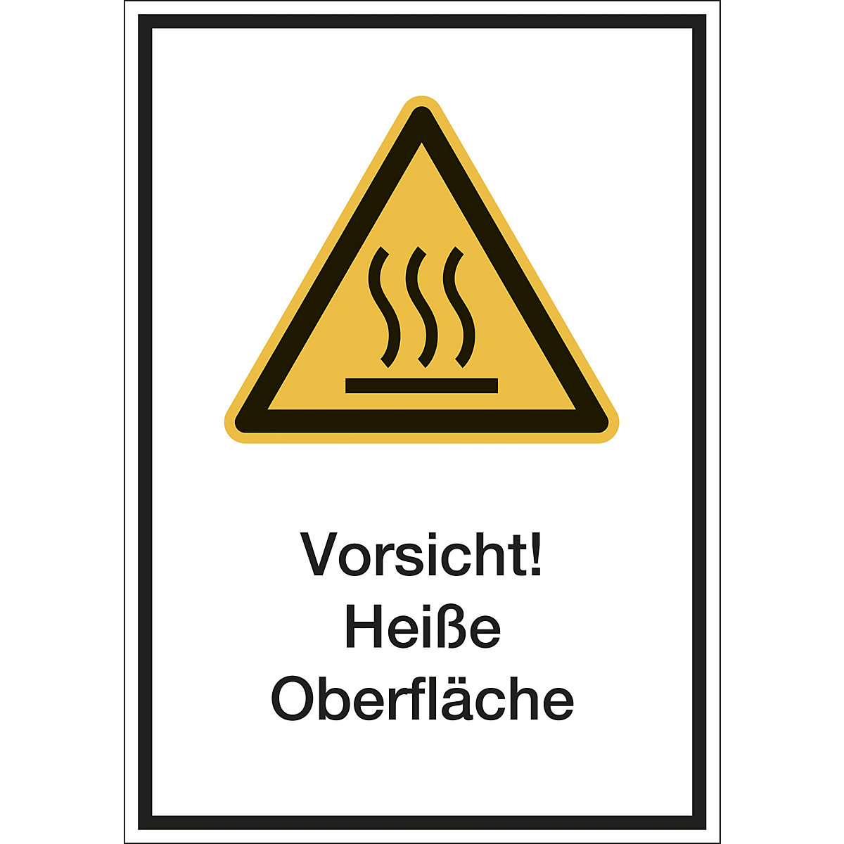 Combination signs with text for hazard symbols