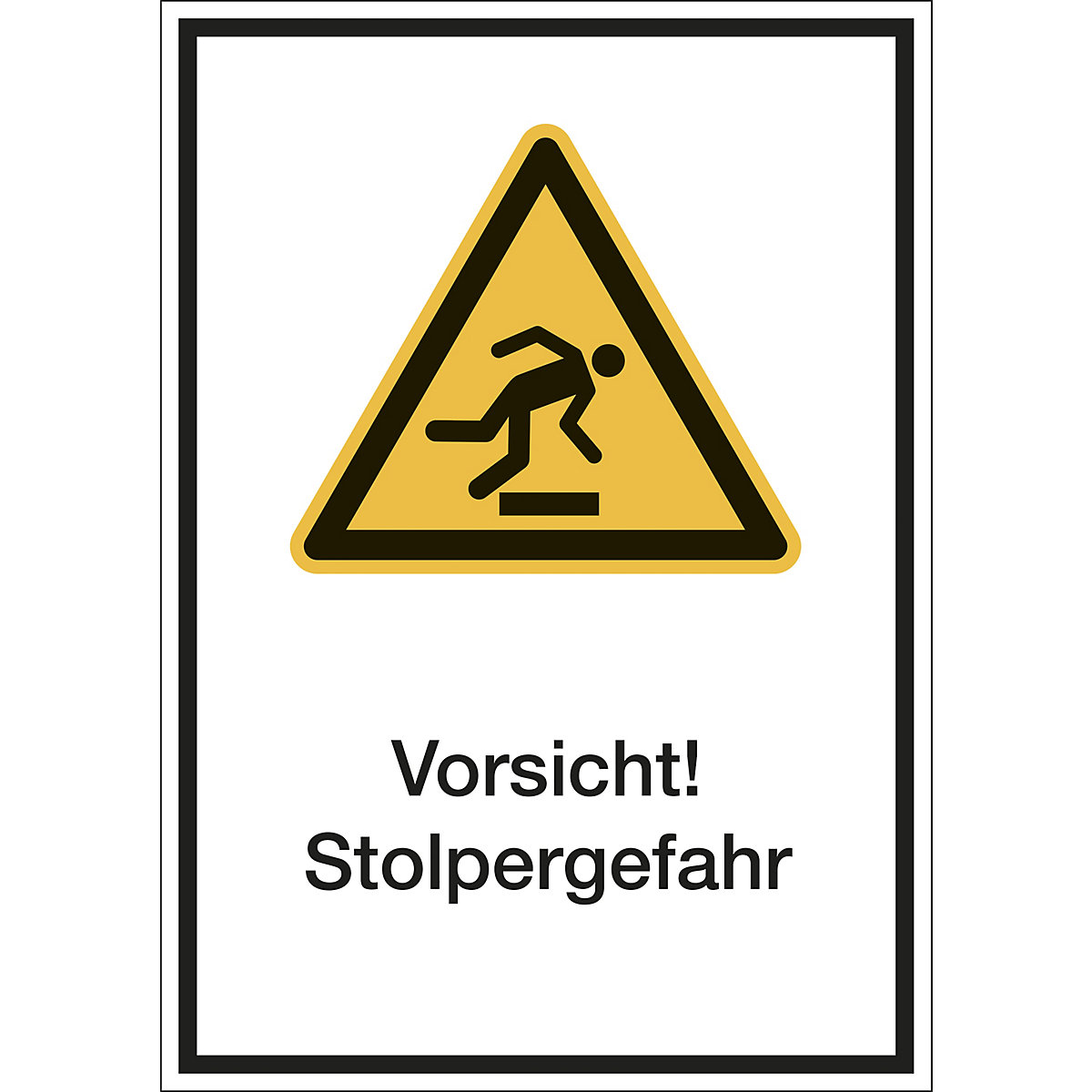 Combination signs with text for hazard symbols