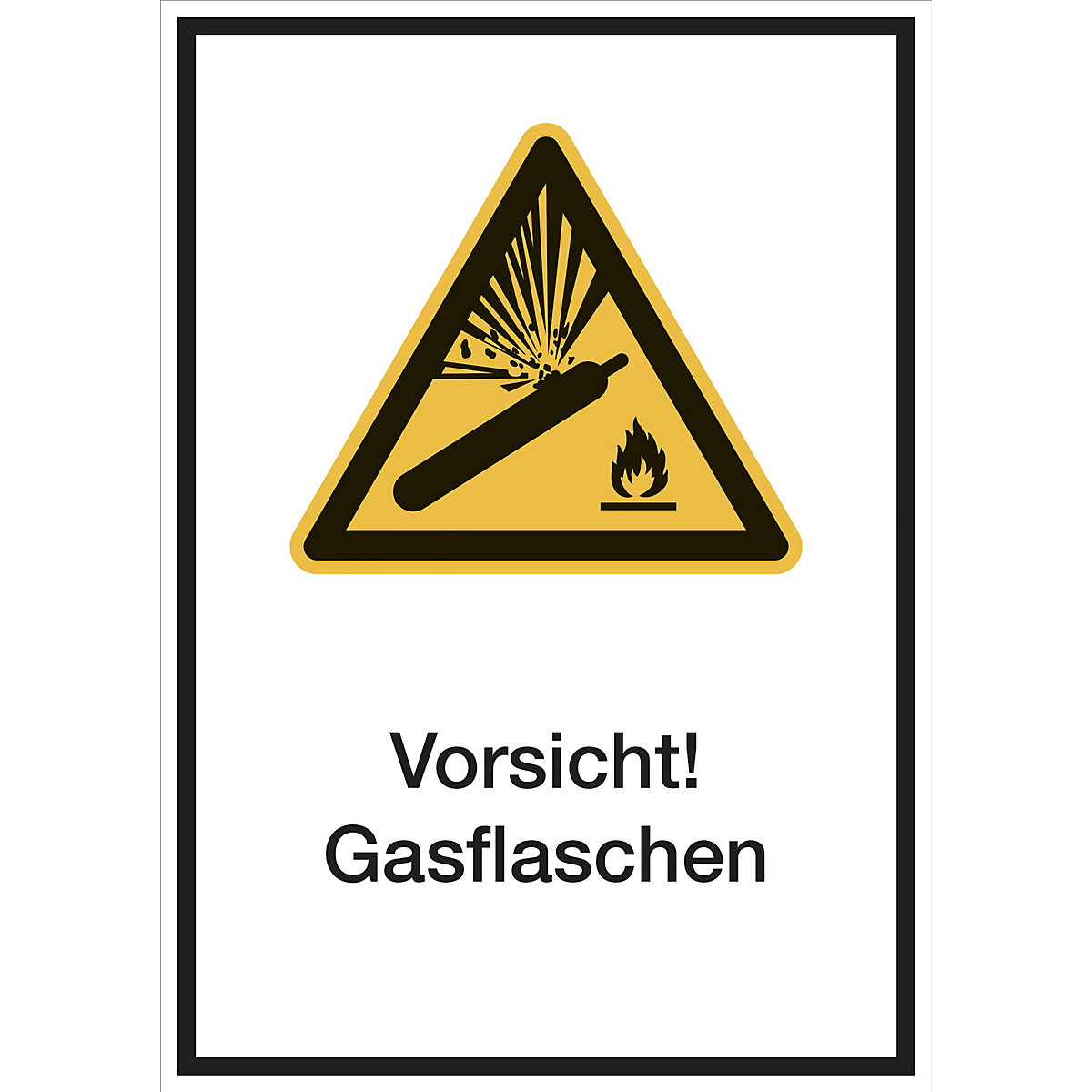 Combination signs with text for hazard symbols