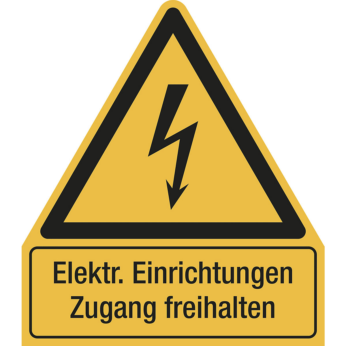 Combination signs with text for hazard symbols