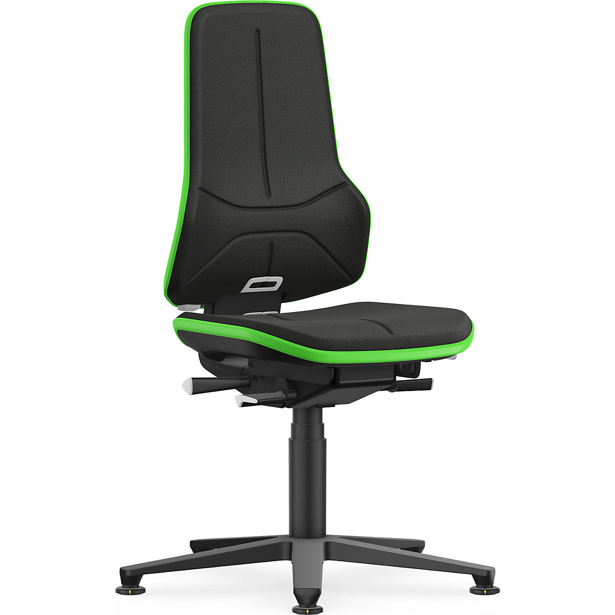 NEON ESD industrial swivel chair, floor glides – bimos (Product illustration 6)-5