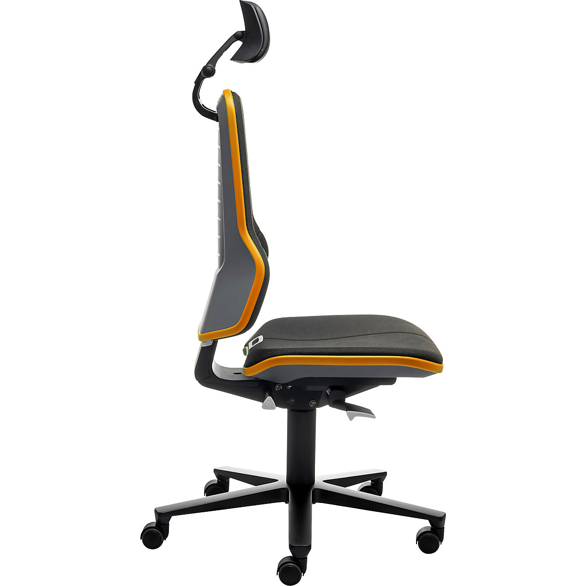 NEON industrial swivel chair, castors, headrest – bimos (Product illustration 3)-2