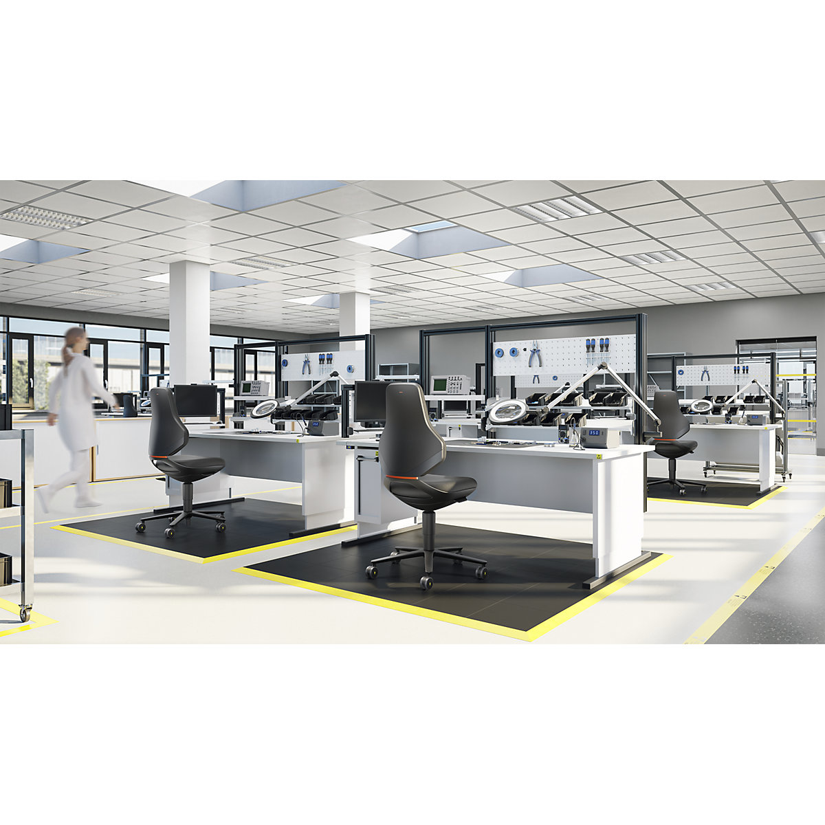 TEXON ESD industrial swivel chair – bimos (Product illustration 4)-3