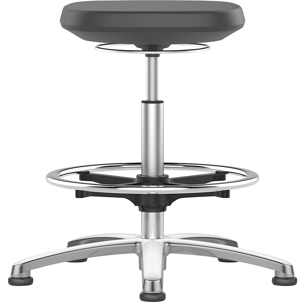 LABSIT industrial stool – bimos: floor glides and foot ring | kaiserkraft