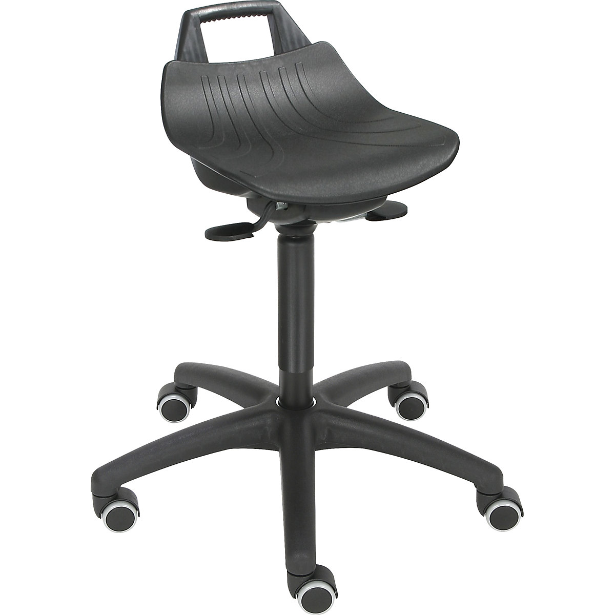 Stool with gas-lift height adjustment
