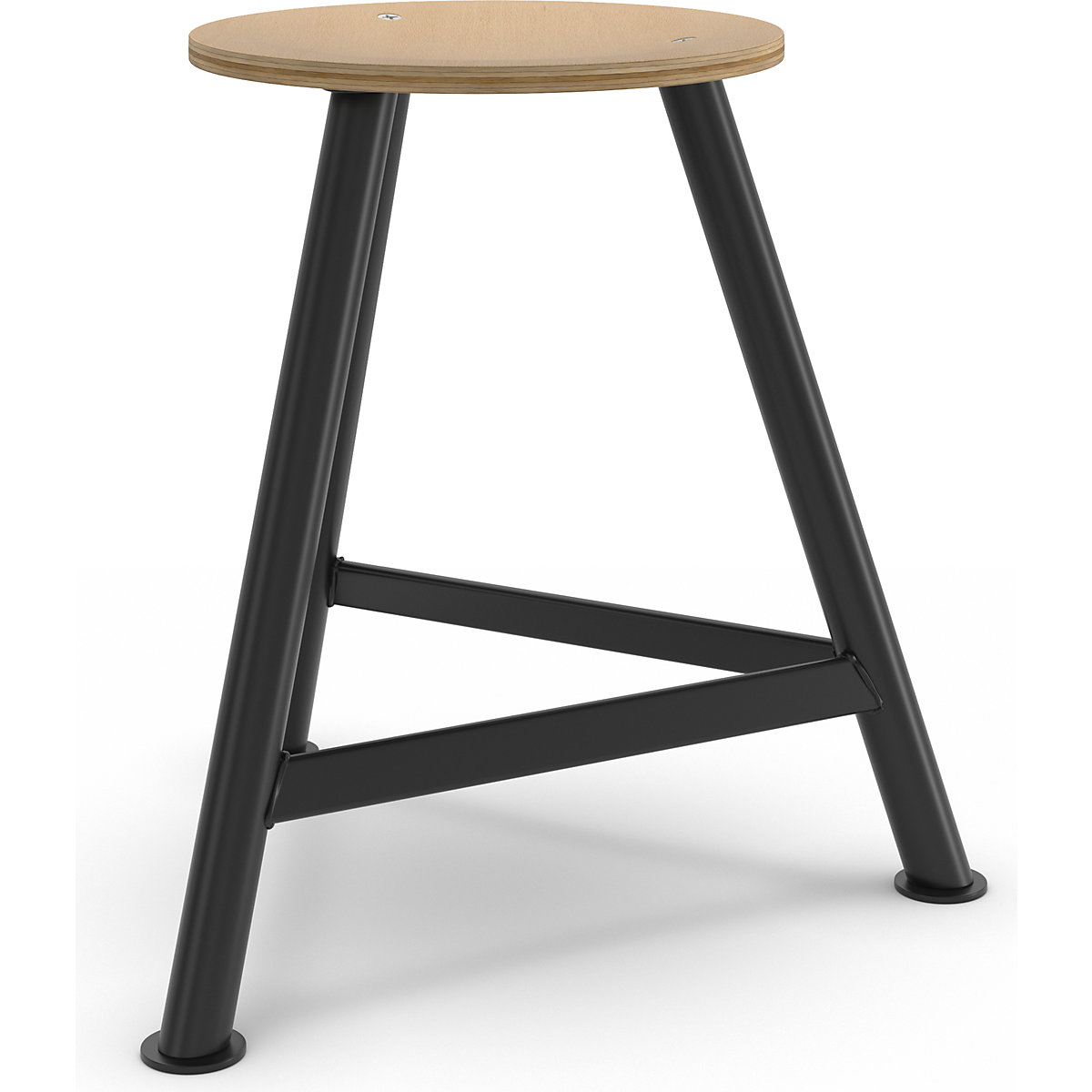 Workshop stool, beech plywood seat (Product illustration 2)-1