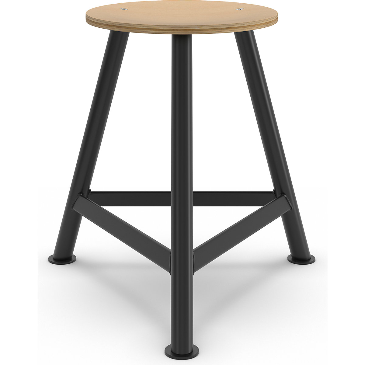 Workshop stool, beech plywood seat (Product illustration 3)-2