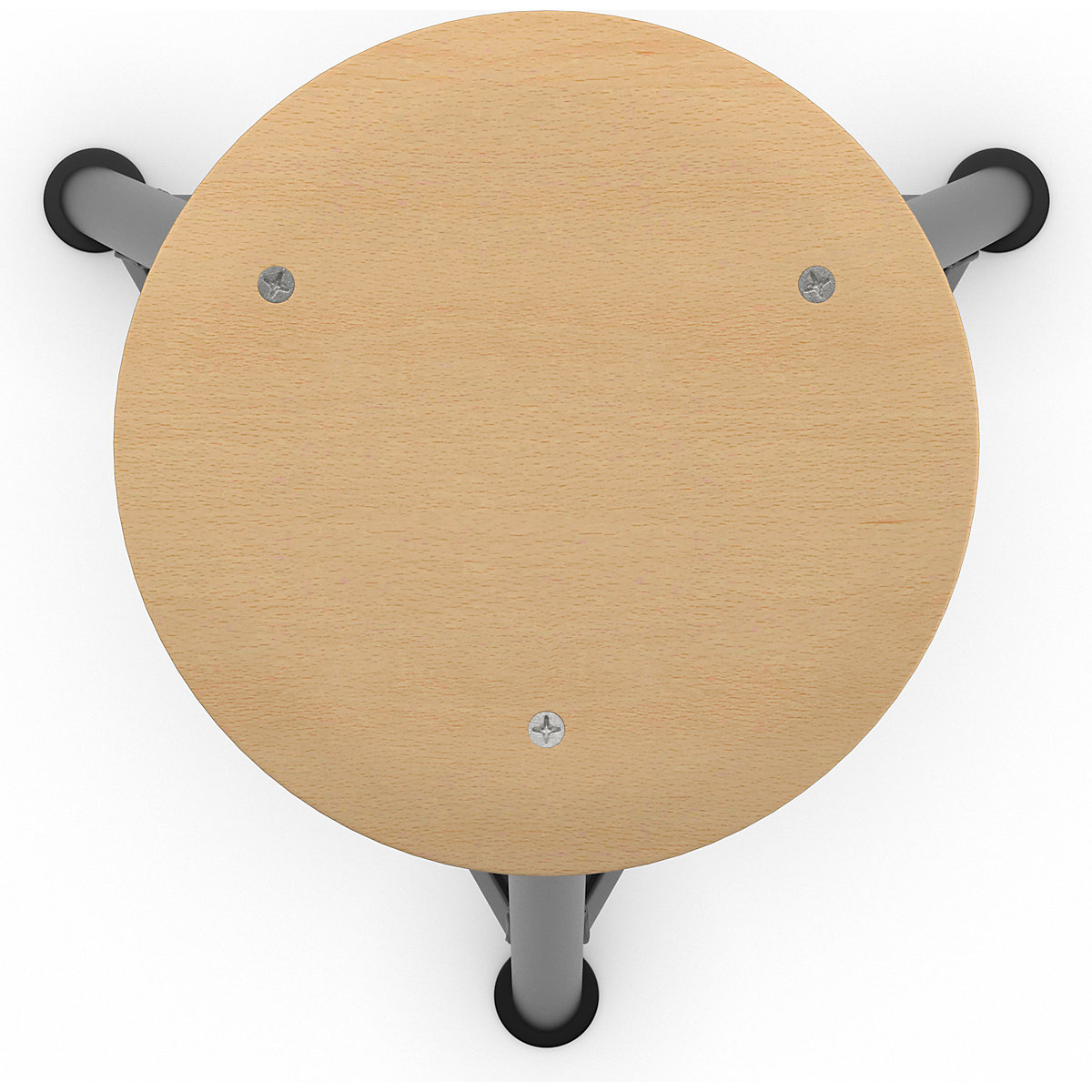 Workshop stool, beech plywood seat (Product illustration 5)-4