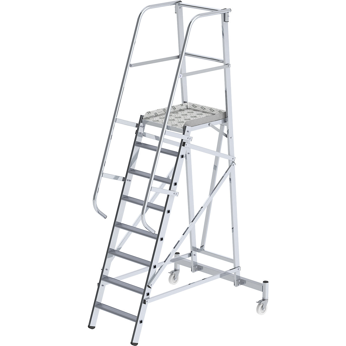 Aluminium folding safety steps - eurokraft pro