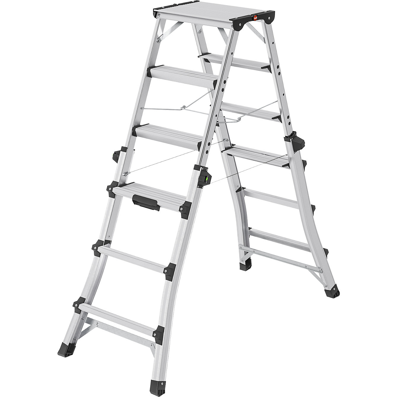 D100 TL telescopic folding ladder – Hailo: can be used as a step ladder ...