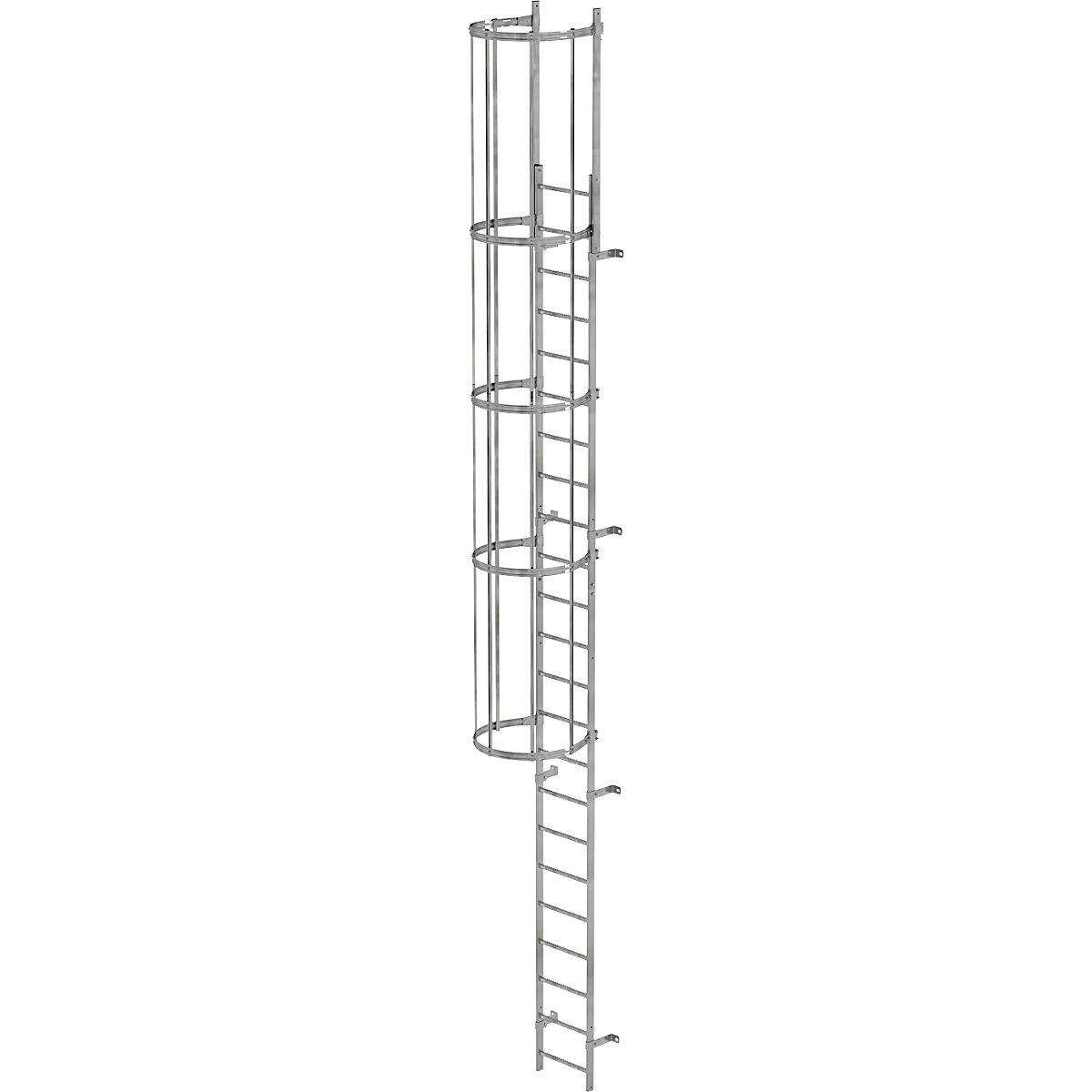 Fixed ladder with safety rail at the back - MUNK