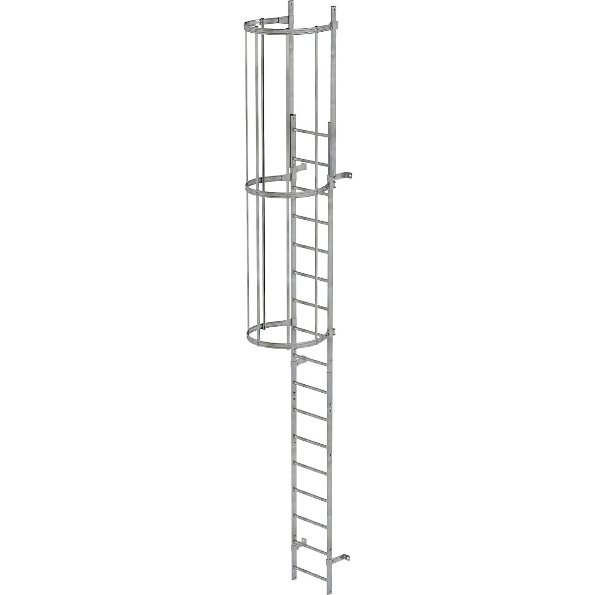 Fixed ladder with safety rail at the back - MUNK