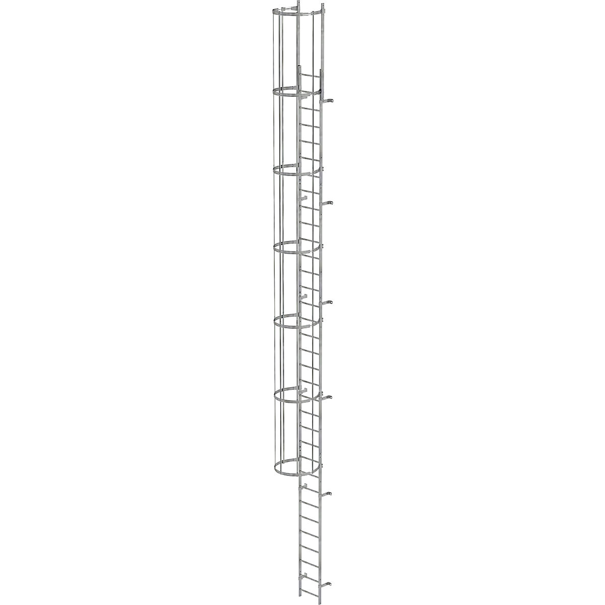 Fixed ladder with safety rail at the back - MUNK
