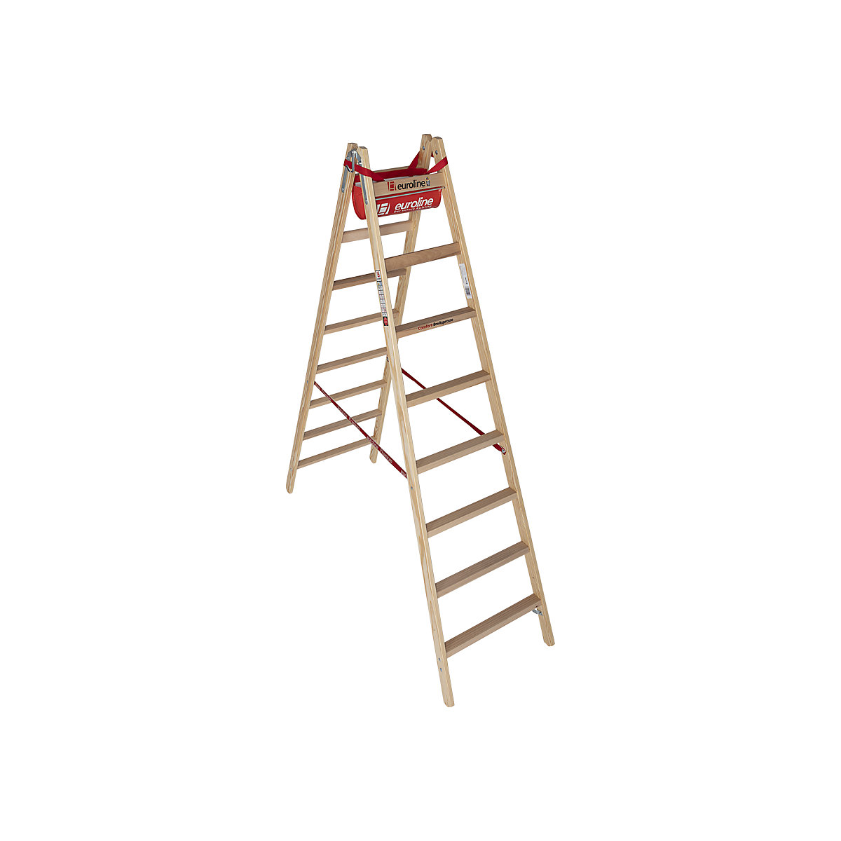 Wooden step ladder with wide comfort rungs (Product illustration 5)-4