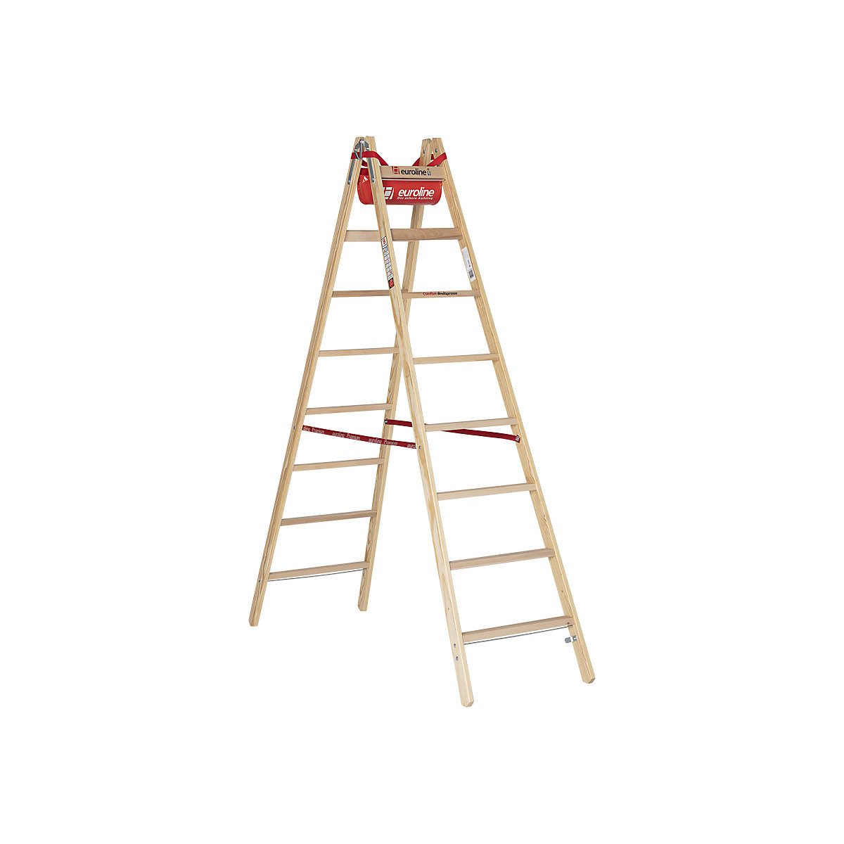 Wooden step ladder with wide comfort rungs (Product illustration 6)-5