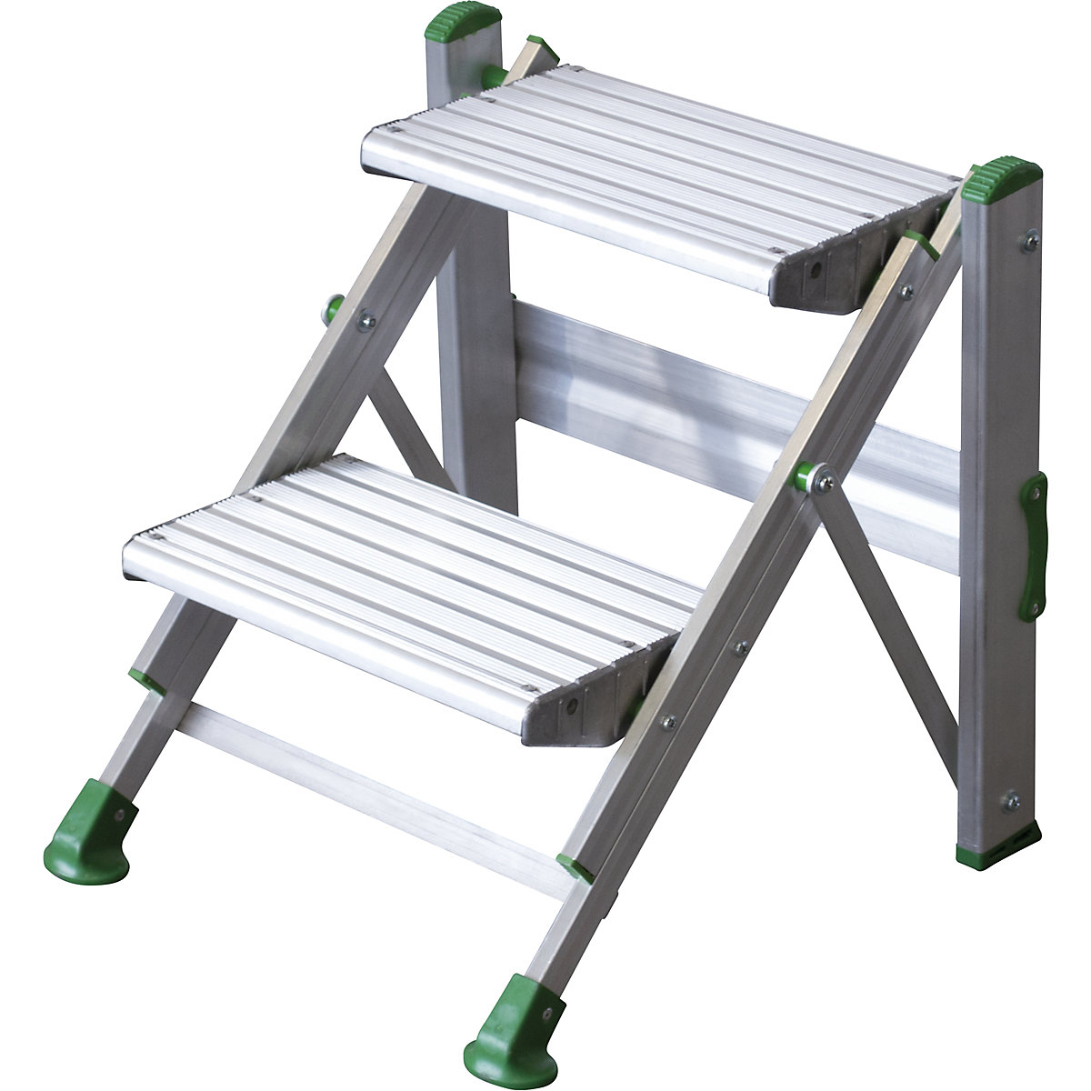 Folding steps made of aluminium