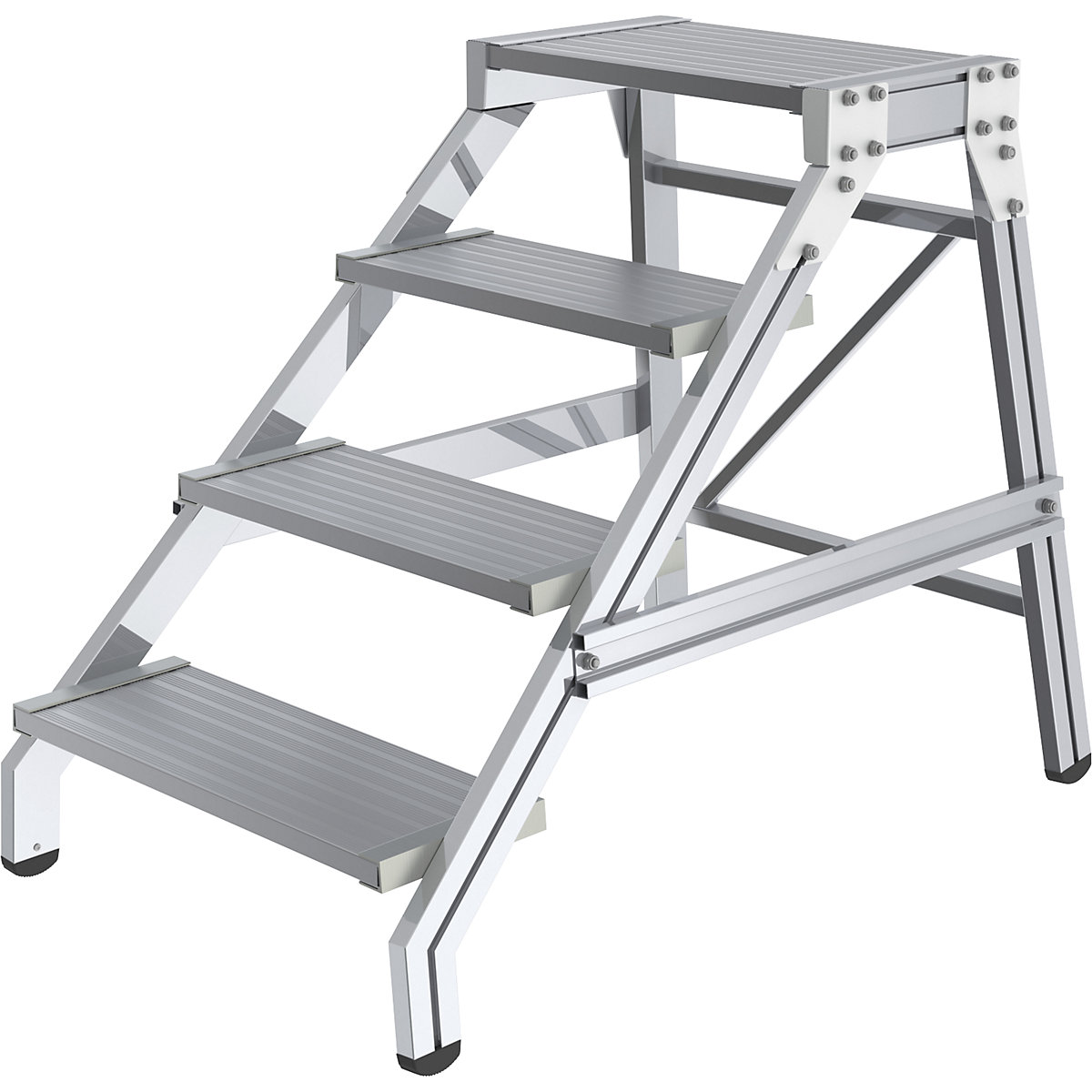 Heavy duty machine steps – eurokraft pro, STANDARD, max. load 300 kg, 4 steps-1