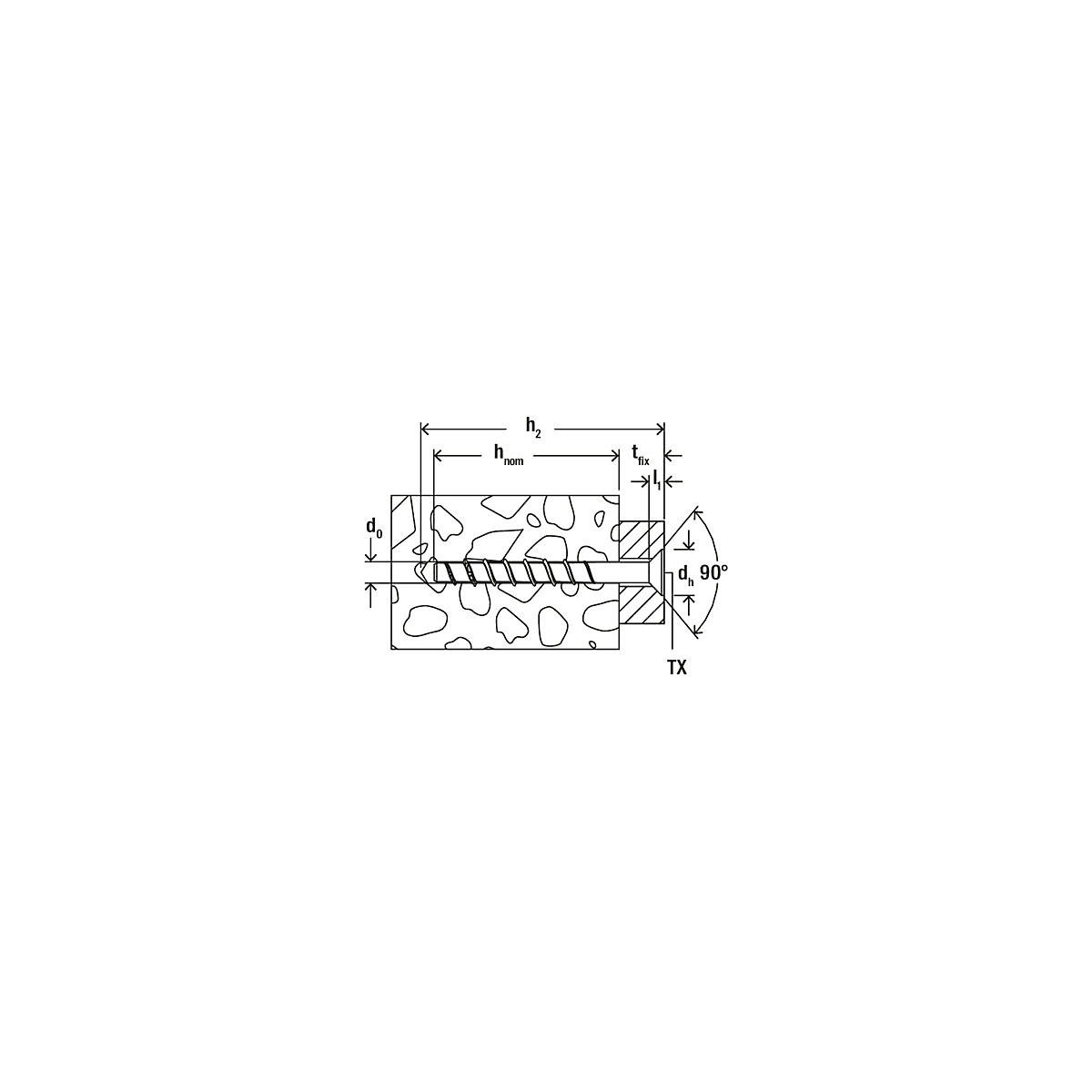 ULTRACUT FBS II 6 countersunk head concrete screw – fischer (Product illustration 8)-7