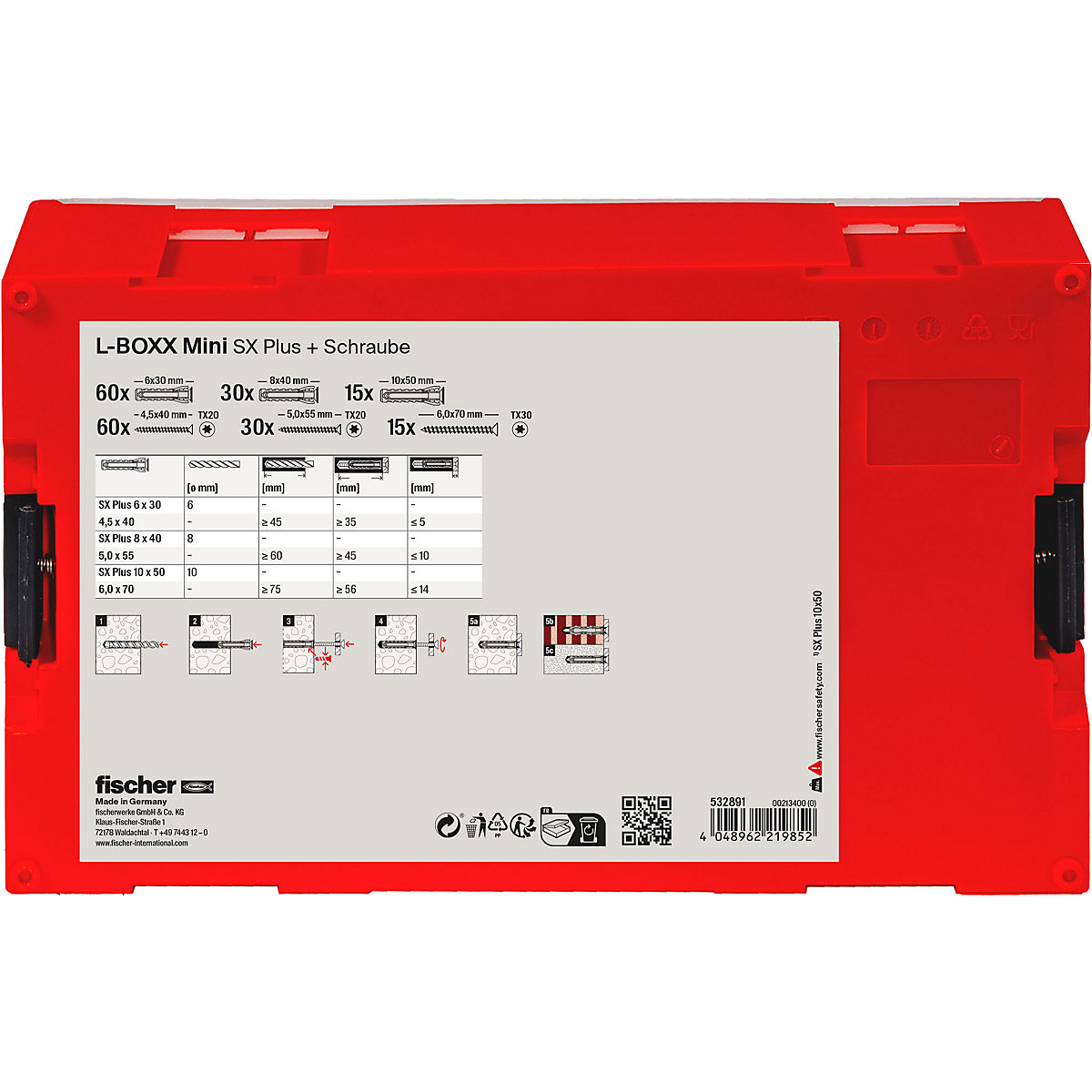 FixTainer – SX plug/screw box – fischer (Product illustration 5)-4