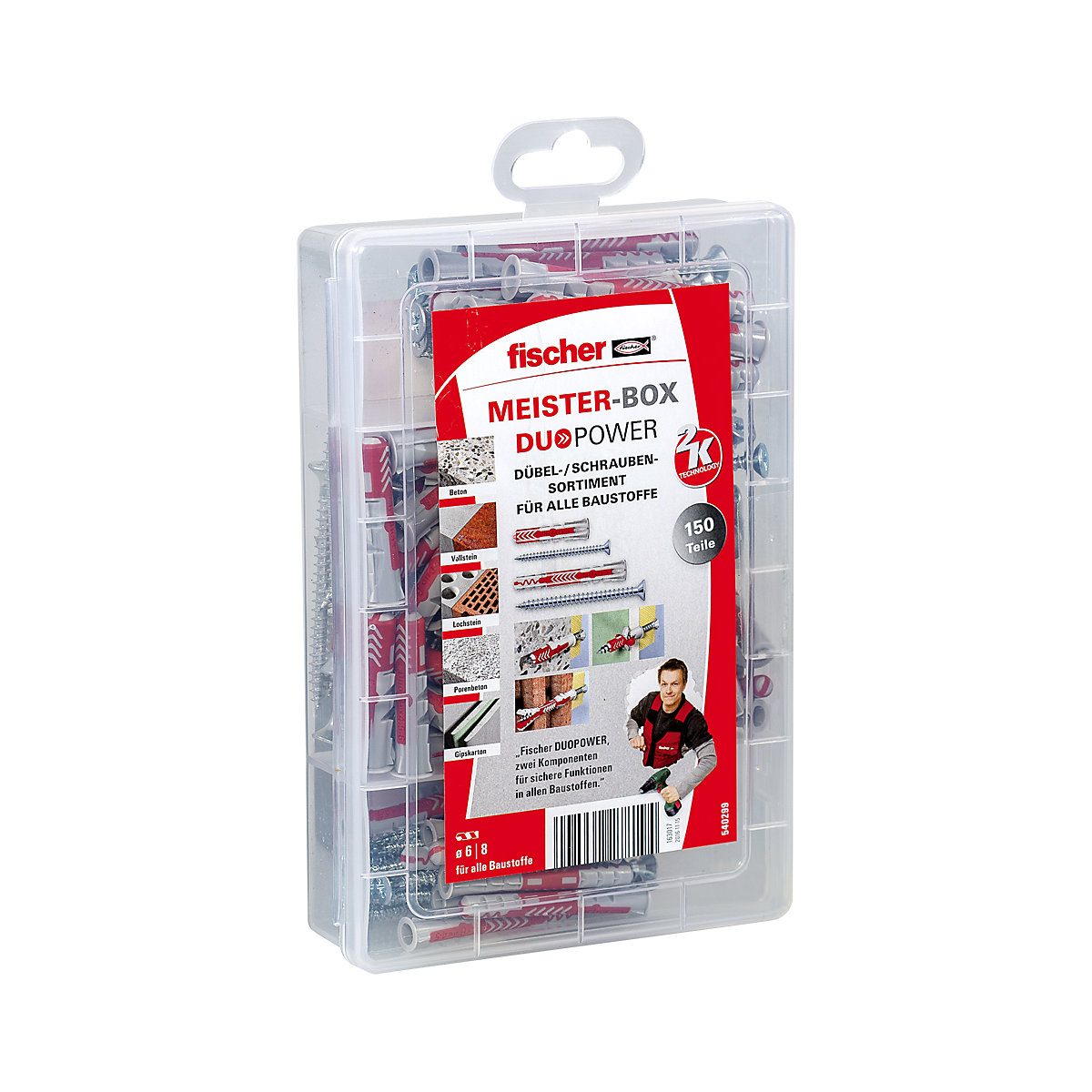 MEISTER-BOX DUOPOWER short/long plug and screw set – fischer