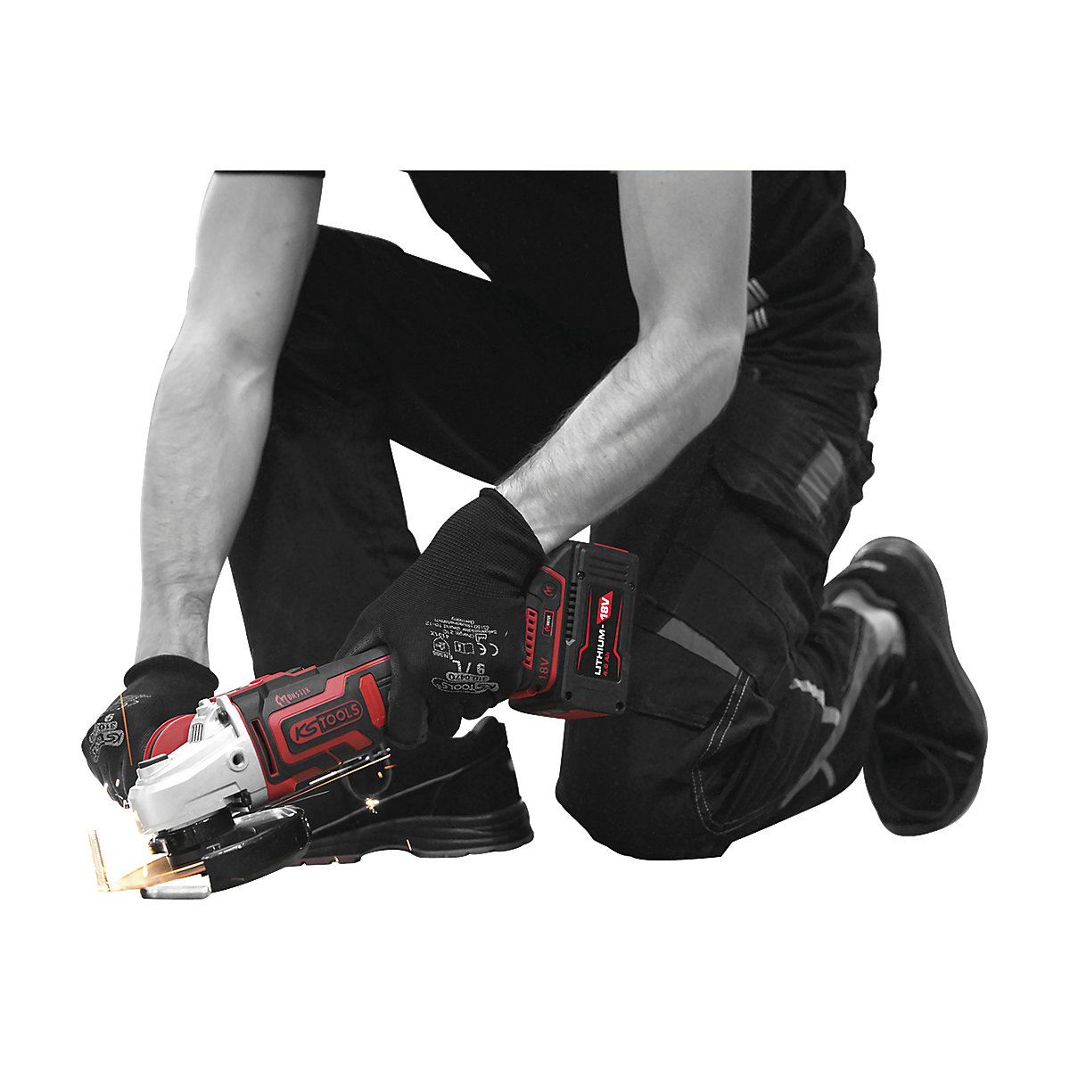 4-piece cordless angle grinder set – KS Tools (Product illustration 3)-2