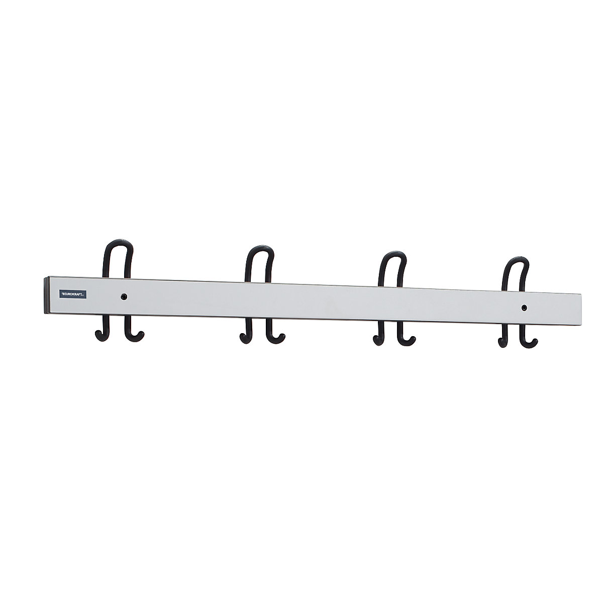 Coat rail with double hooks - eurokraft pro