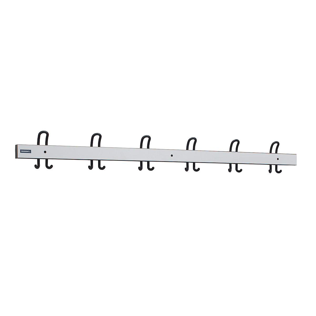 Coat rail with double hooks - eurokraft pro