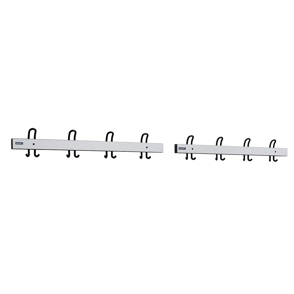 Coat rail with double hooks - eurokraft pro