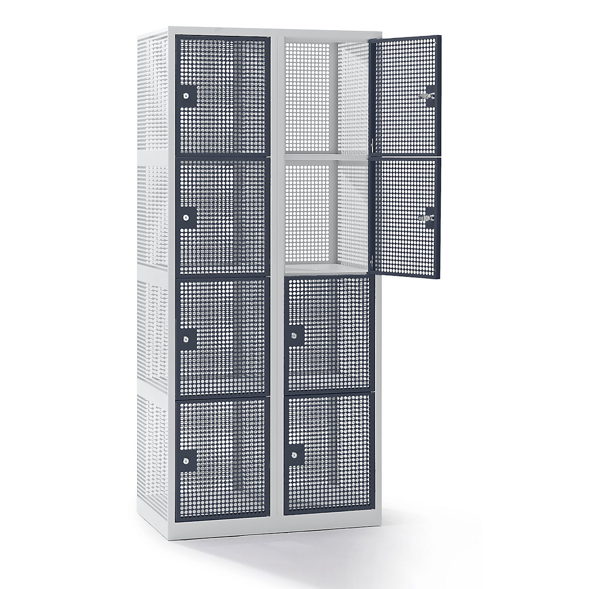 4-fold compartment locker, perforated sheet steel – eurokraft pro (Product illustration 6)-5