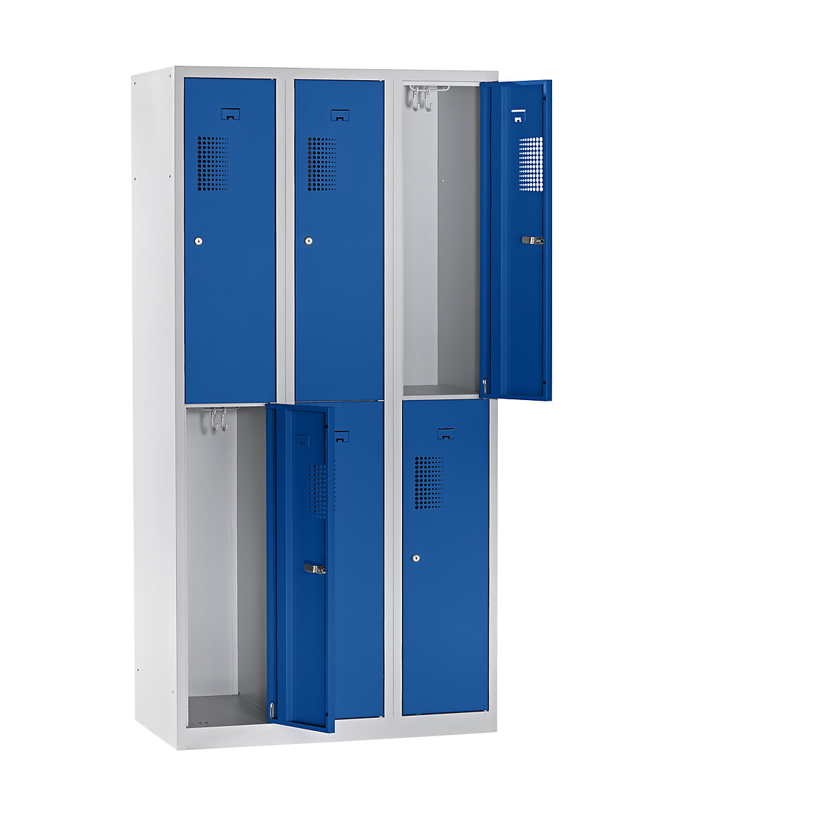 Amsterdam double deck clothes locker – eurokraft basic (Product illustration 4)-3