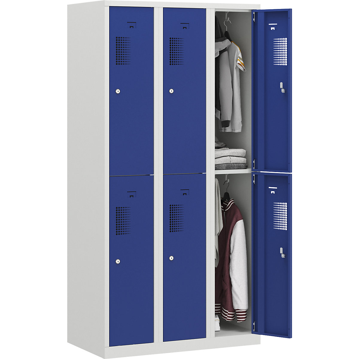 Amsterdam double deck clothes locker – eurokraft basic (Product illustration 5)-4