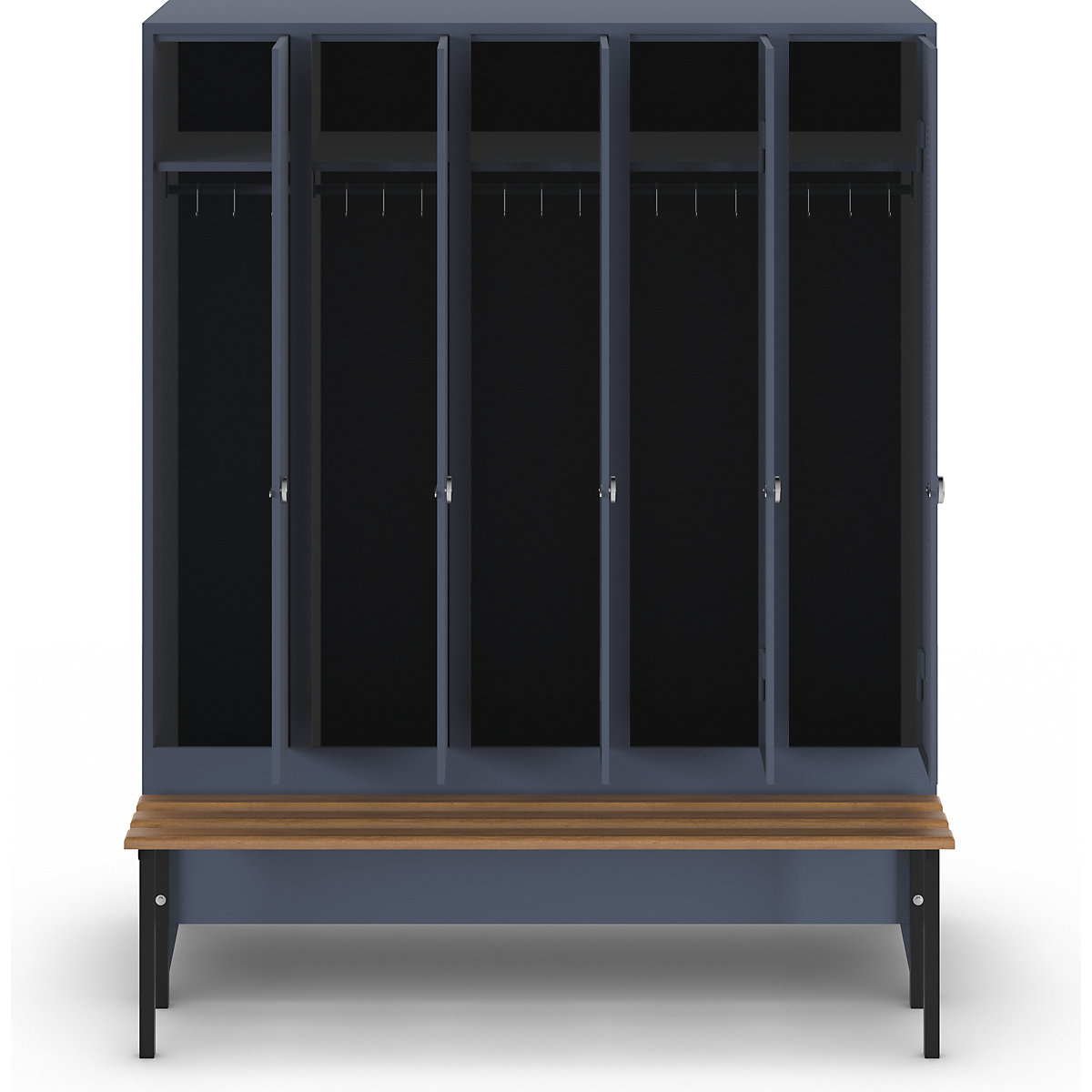 Berlin 1 bench seat clothes locker – Wolf (Product illustration 3)-2