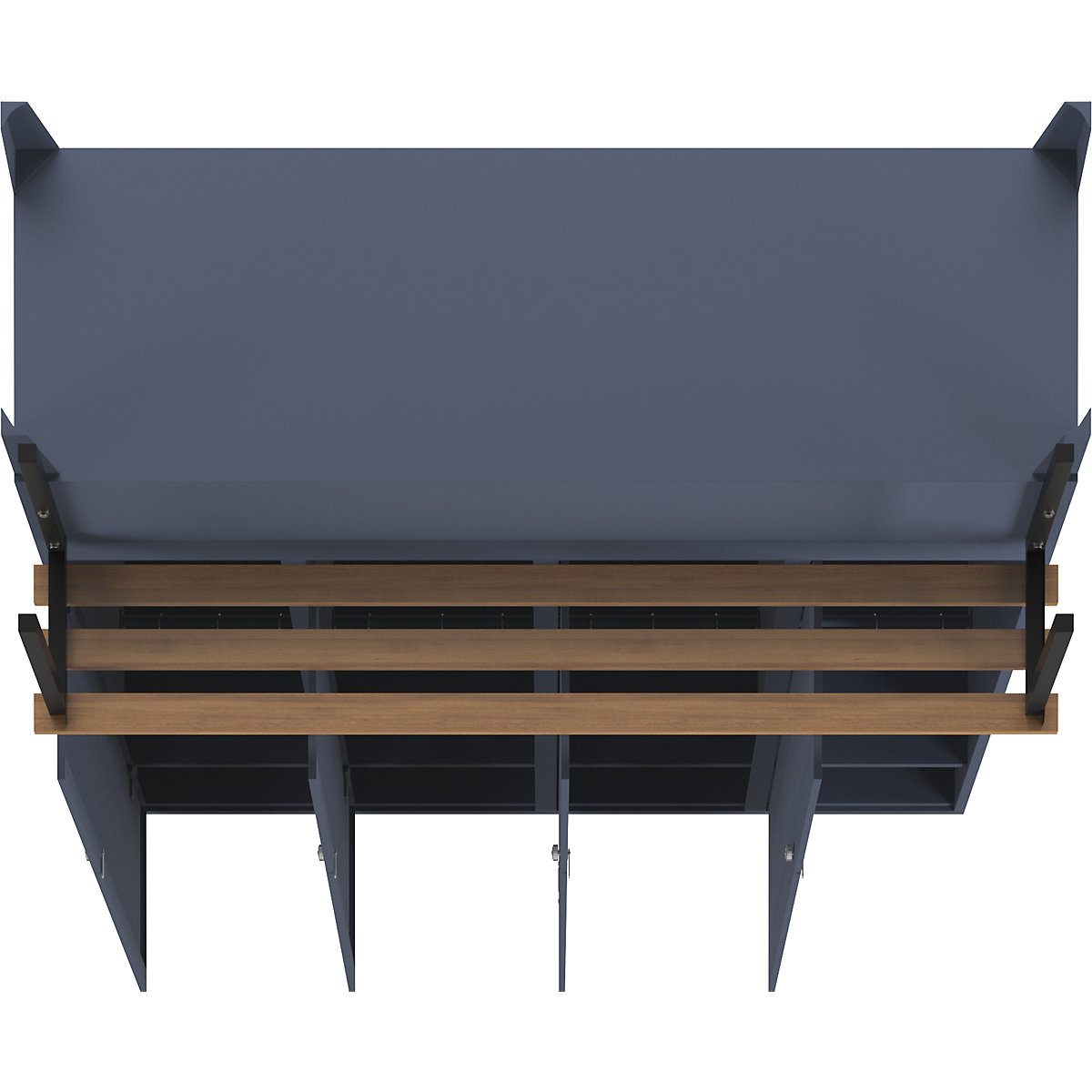 Berlin 1 bench seat clothes locker – Wolf (Product illustration 189)-188