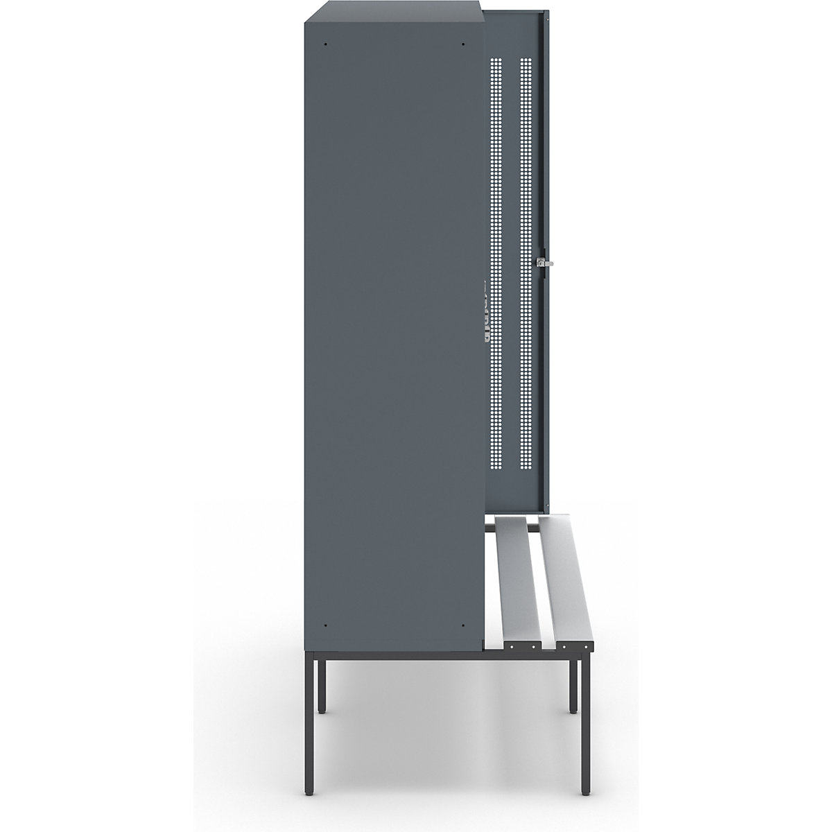 Berlin 1 bench seat clothes locker – Wolf (Product illustration 66)-65