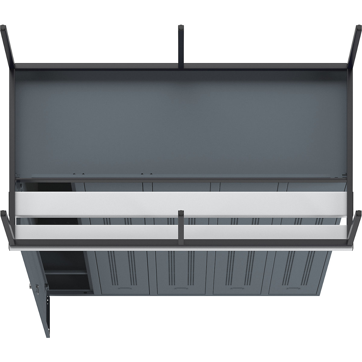 Berlin 1 bench seat clothes locker – Wolf (Product illustration 69)-68