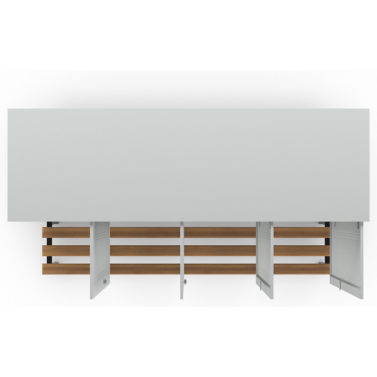 Berlin 1 bench seat clothes locker – Wolf (Product illustration 244)-243