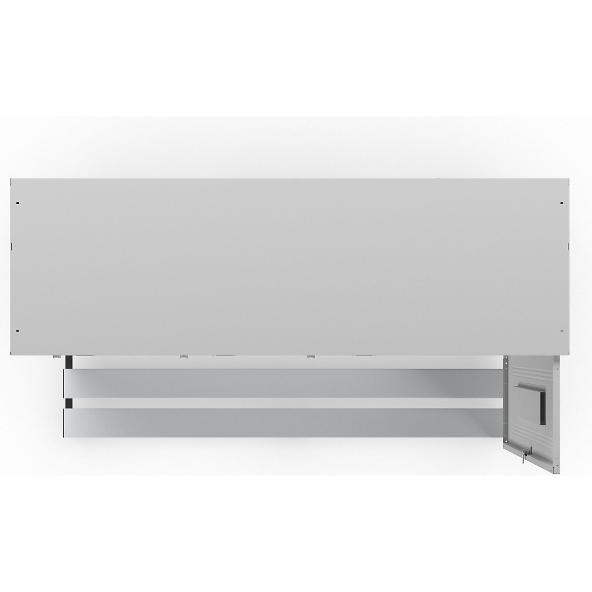 Berlin 1 bench seat clothes locker – Wolf (Product illustration 154)-153