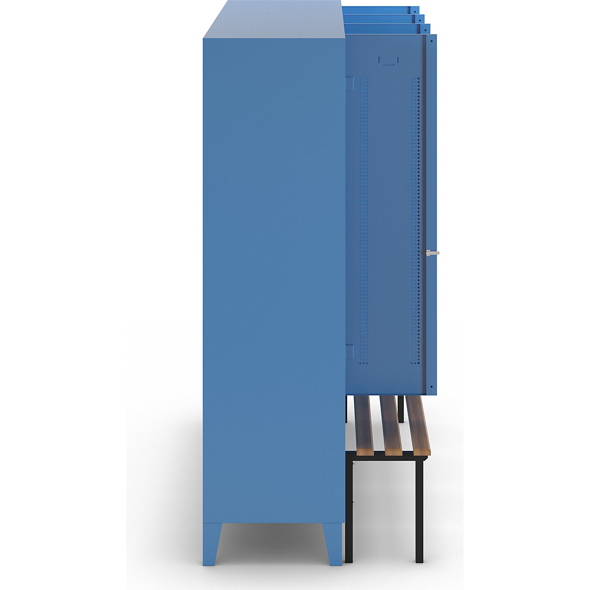 Berlin 1 bench seat clothes locker – Wolf (Product illustration 249)-248