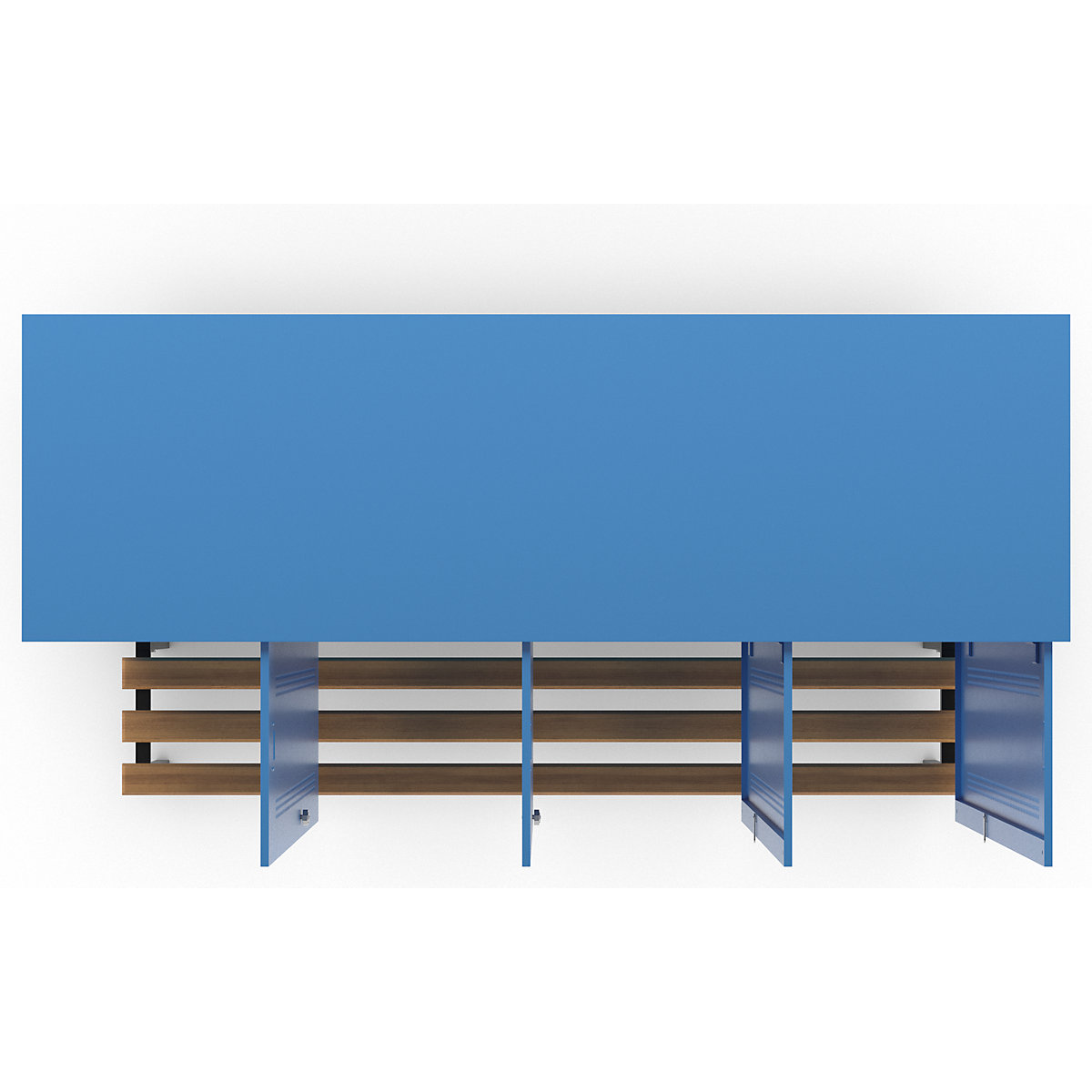 Berlin 1 bench seat clothes locker – Wolf (Product illustration 251)-250