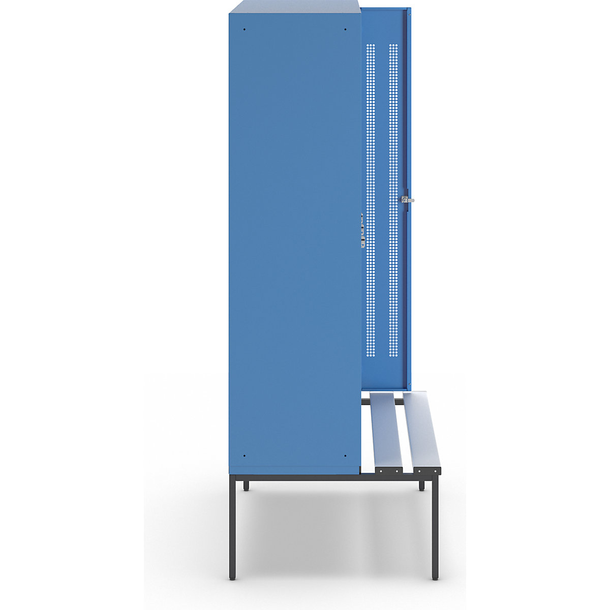 Berlin 1 bench seat clothes locker – Wolf (Product illustration 130)-129