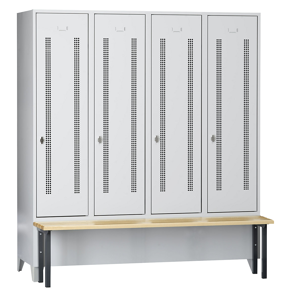 Berlin 1 bench seat clothes locker – Wolf (Product illustration 247)-246