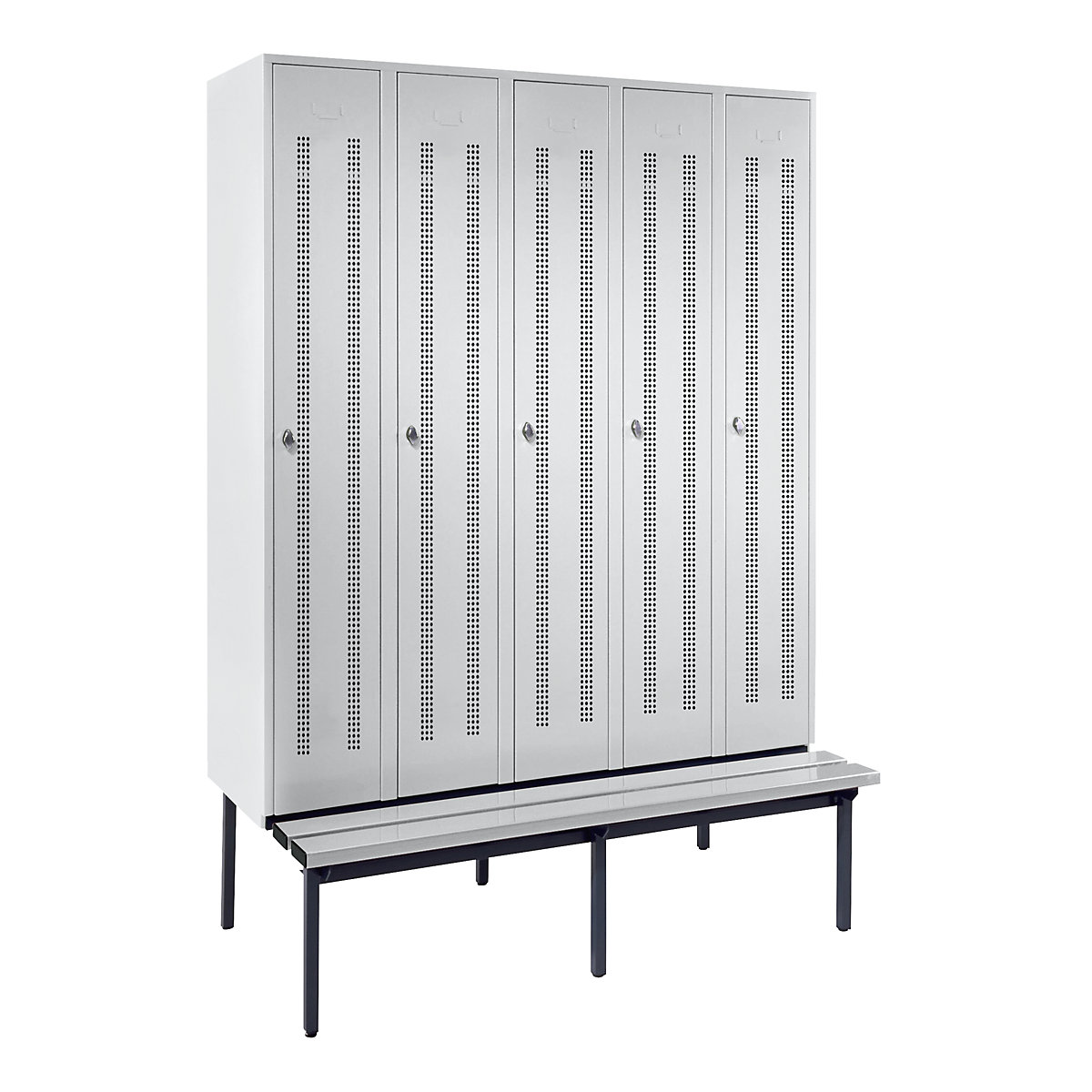 Berlin 1 bench seat clothes locker – Wolf (Product illustration 149)-148