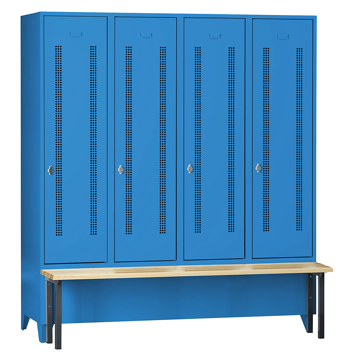 Berlin 1 bench seat clothes locker – Wolf (Product illustration 254)-253