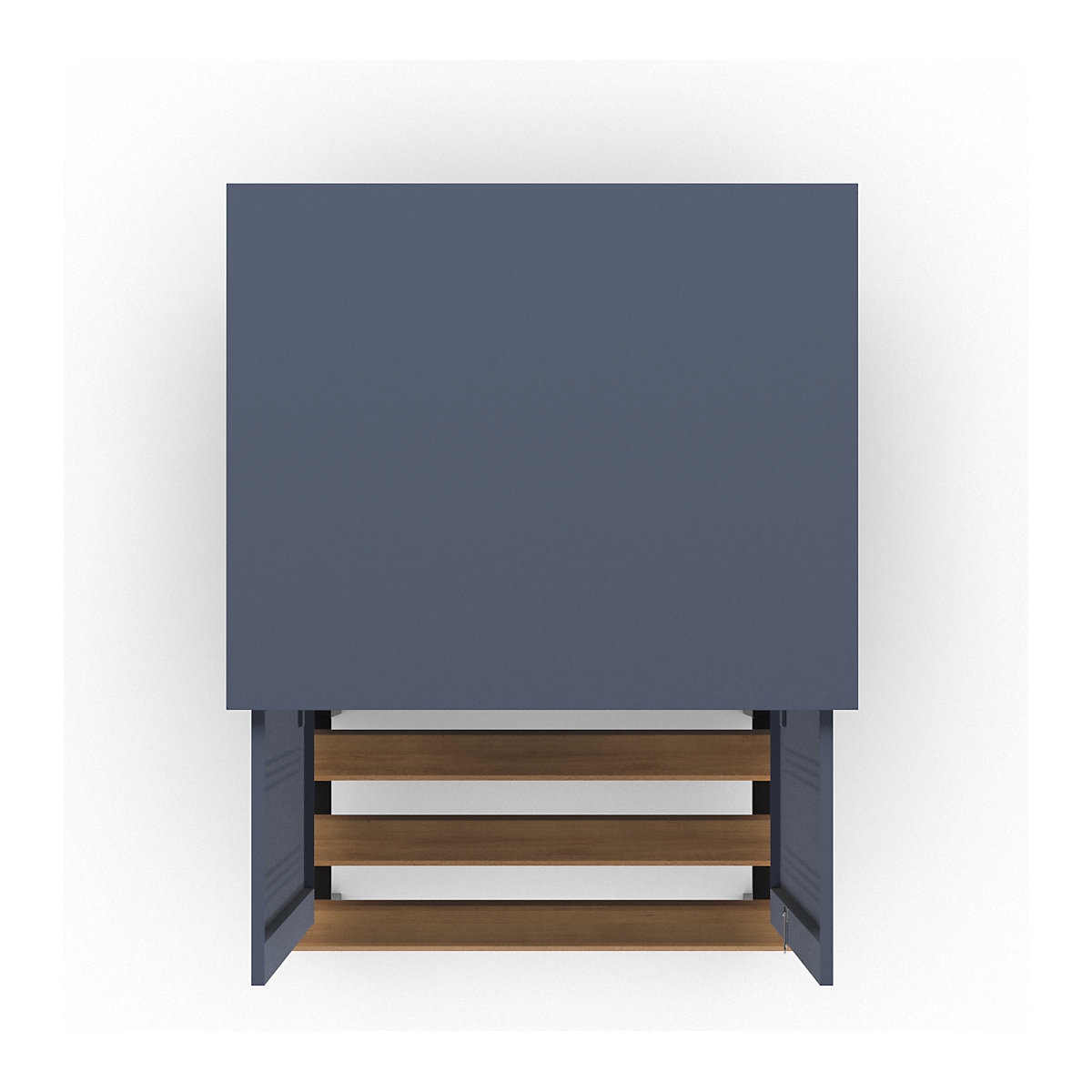 Berlin 1 clean and dirty locker with bench seat – Wolf (Product illustration 5)-4