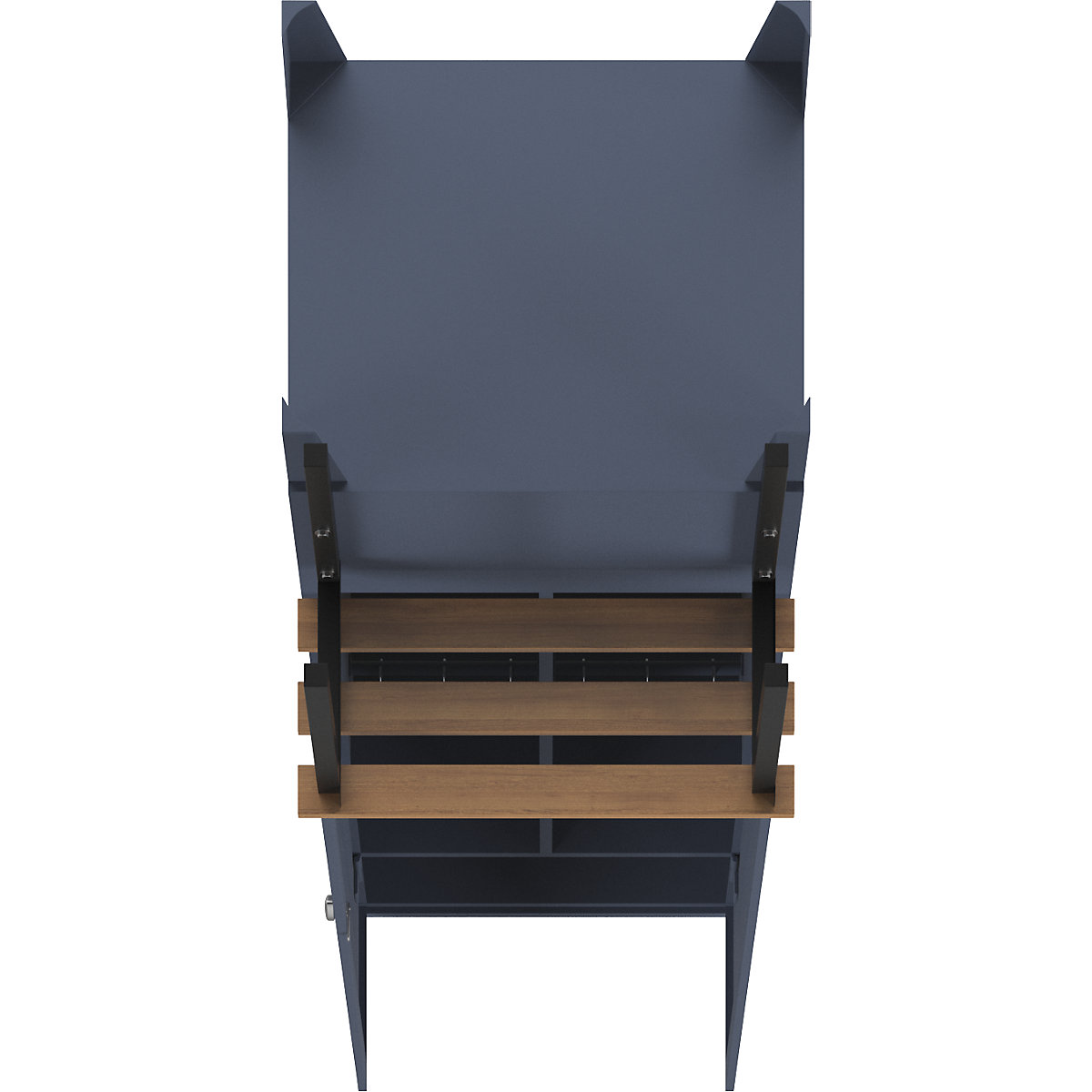 Berlin 1 clean and dirty locker with bench seat – Wolf (Product illustration 6)-5